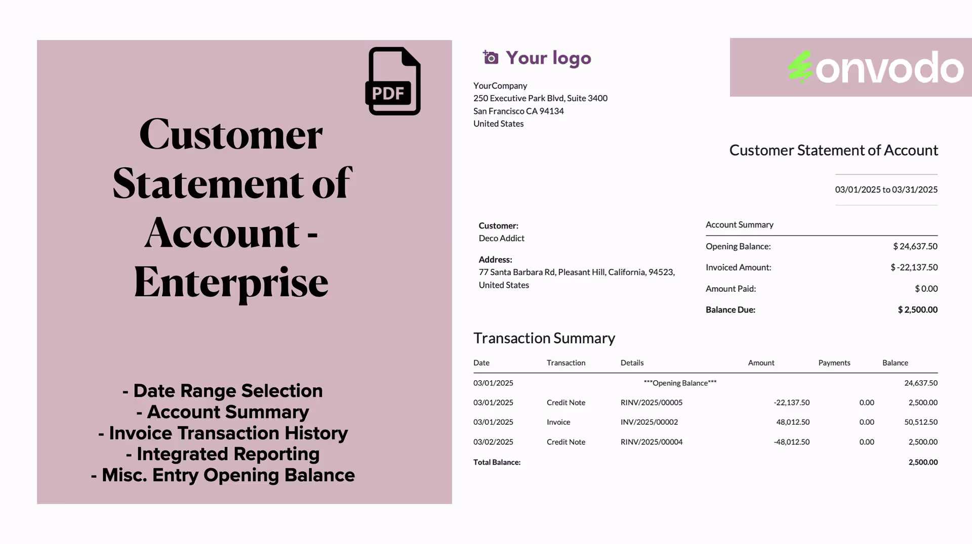 Customer Statement of Account Report (Enterprise)