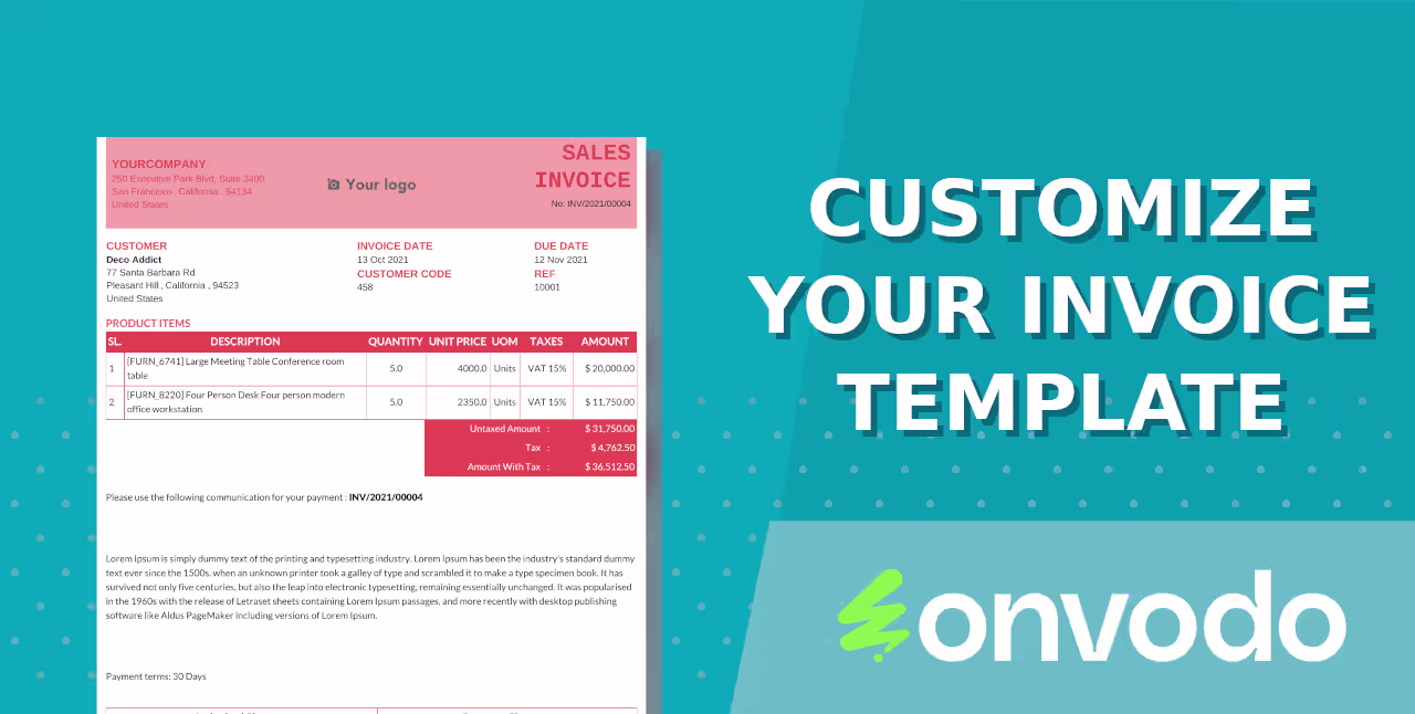 Customized Invoice Designs