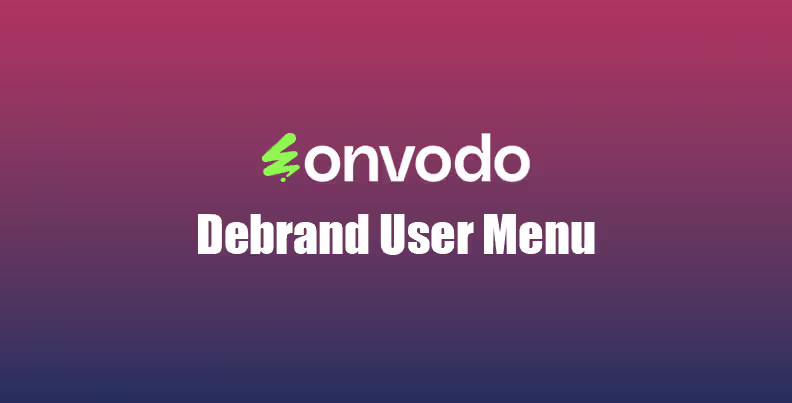 Debrand User Menu