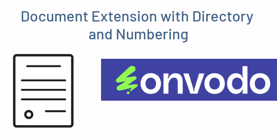 Document Attachement Extension with Directory and Numbering